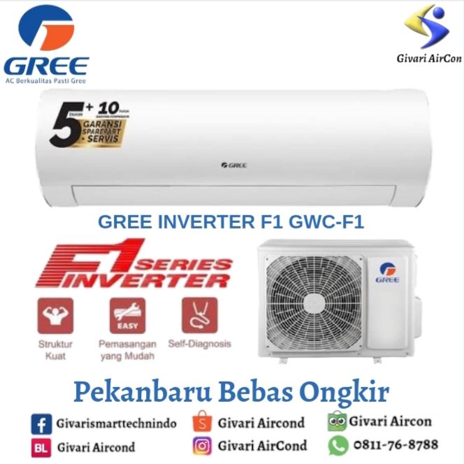 AC GREE INVERTER G+ F1 SERIES 1 PK GWC-09F1