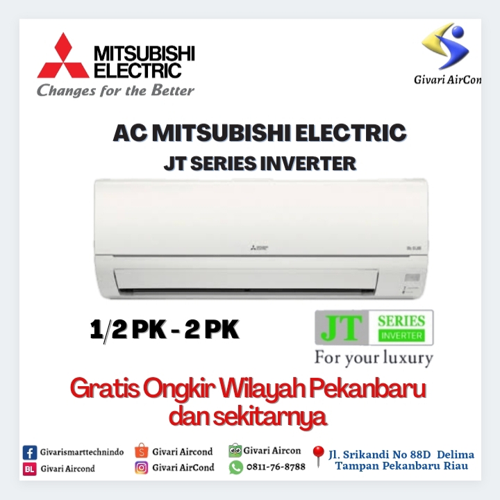 AC MITSUBISHI ELECTRIC INVERTER JT SERIES 3/4 PK MSY-JT07VF