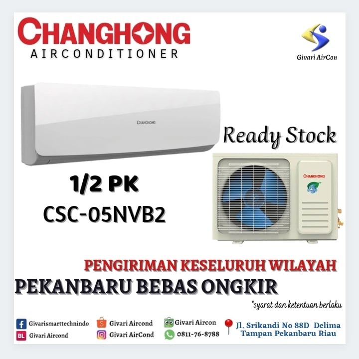 AC Changhong Deluxe Wall Mounted Split 0,75 PK – CSC07NVB